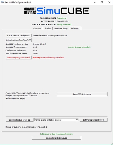 Simucube Indexing