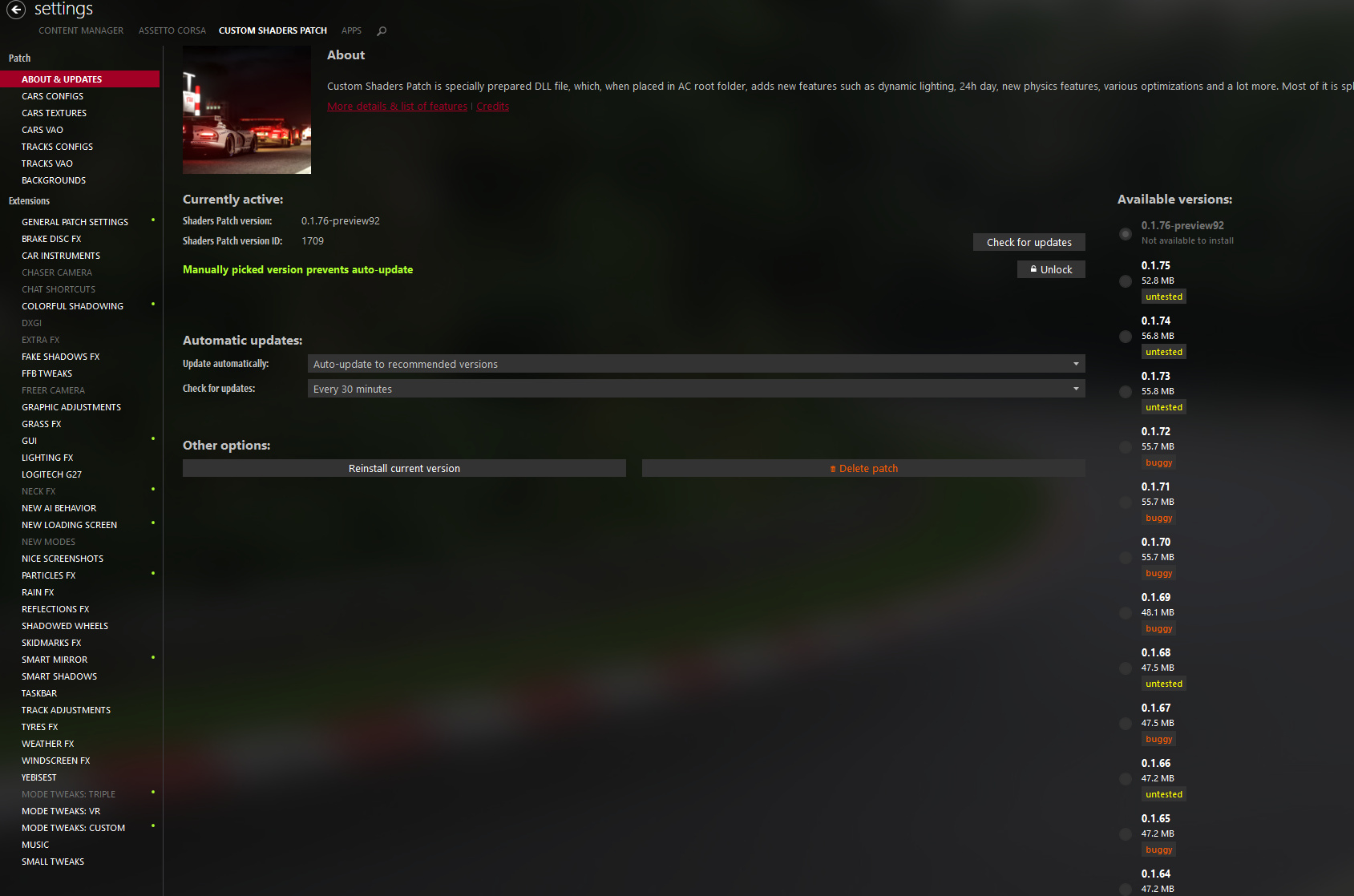 Enable SoftLock in Assetto Corsa with Content Manager 